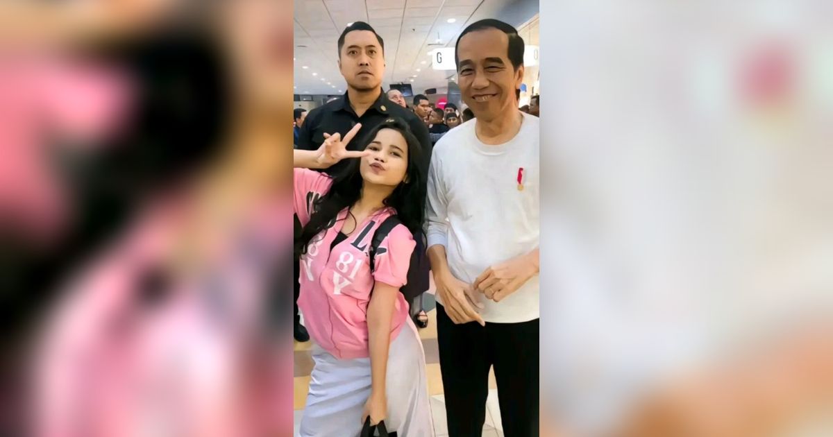 Viral Wanita Foto Gaya Bebas di Samping Jokowi, Disebut Berasa Sama Bestie