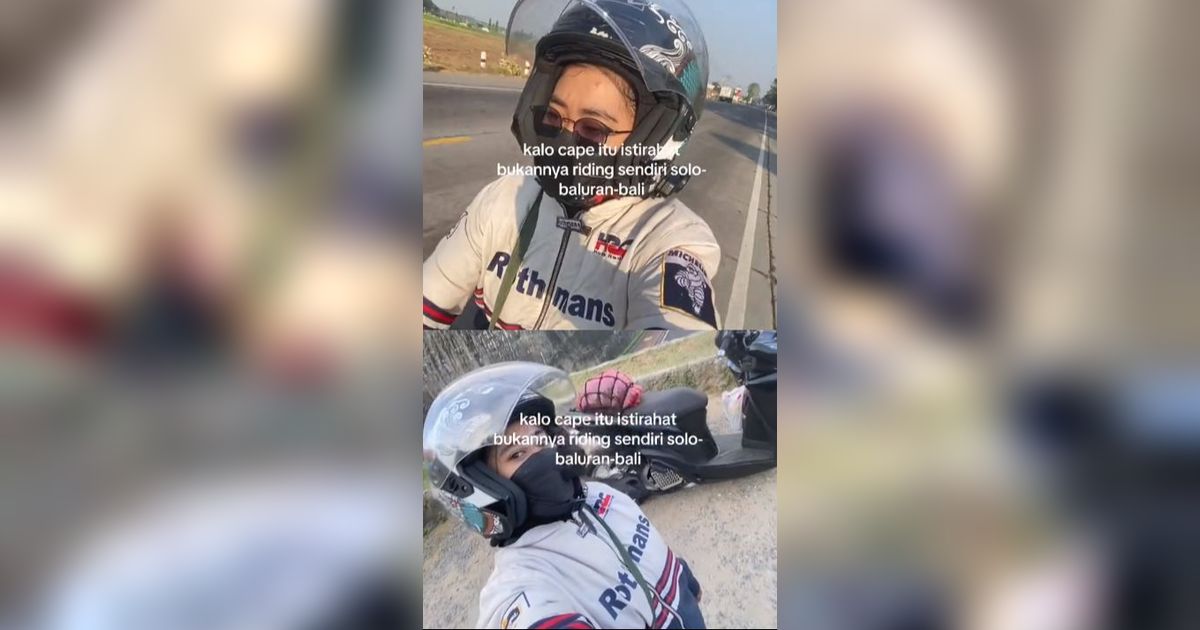 Viral Wanita Lakukan Solo Riding Solo-Baluran-Bali, Aksinya Curi Perhatian