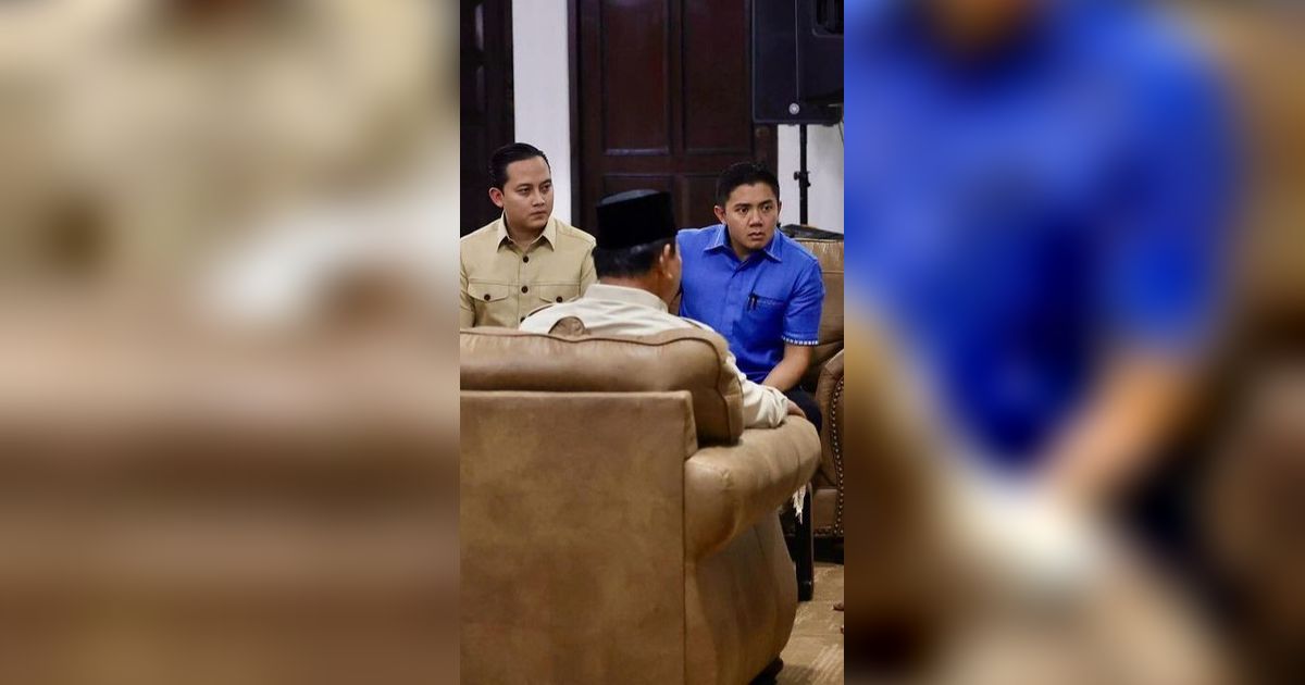 Momen Menhan Prabowo Subianto Duduk Berhadapan sama 3 Ajudan Ganteng, Dengarkan Petuah dari Habib Luthfi