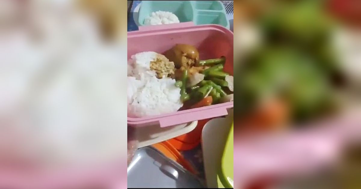 Reaksi Murid SMP Usai Dapat Makan Siang Gratis: Menunya Nasi, Tempe, Siomay Telur