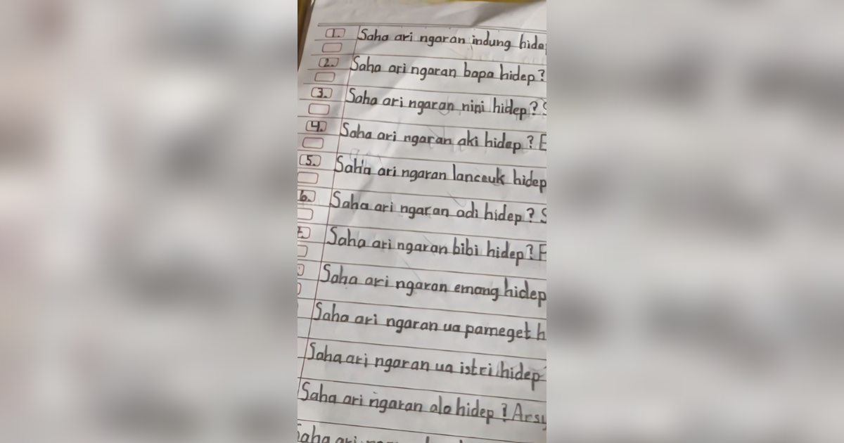 Tulisan Ceker Ayam Minggir Dulu! Catatan Pelajaran Bocah Kelas 1 SD Ini Bagus dan Rapi, Netizen: 'Fixed Calon Sekretaris Kelas'