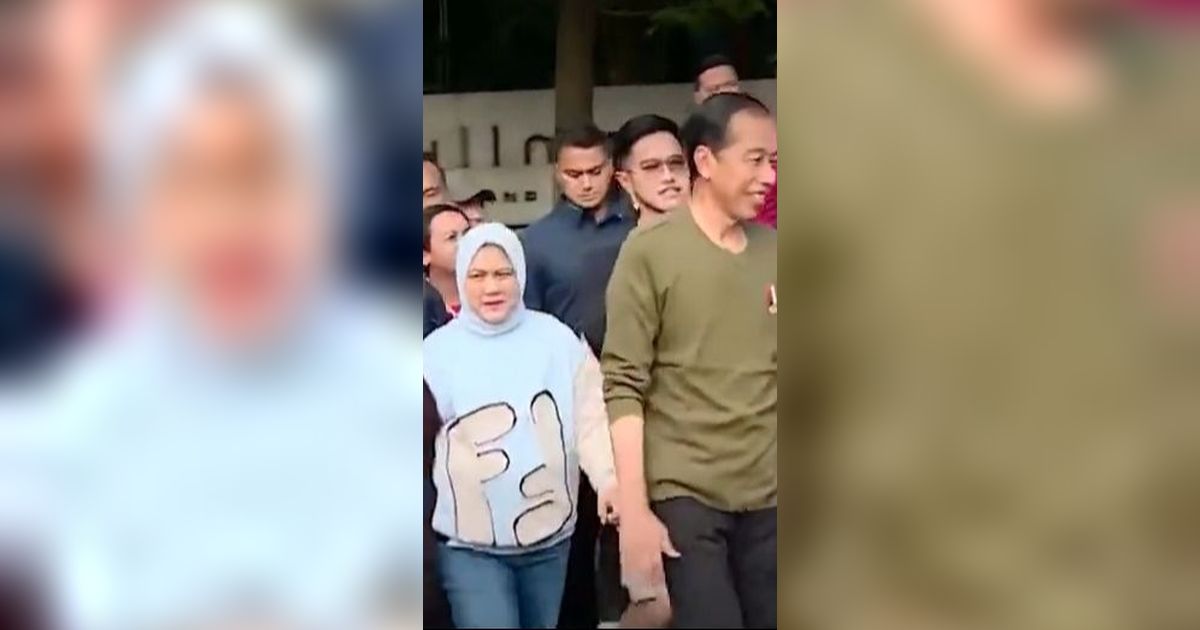 VIDEO: Iriana Jokowi Olahraga Bersama Suami Berbaju Warna Khas Prabowo Gibran