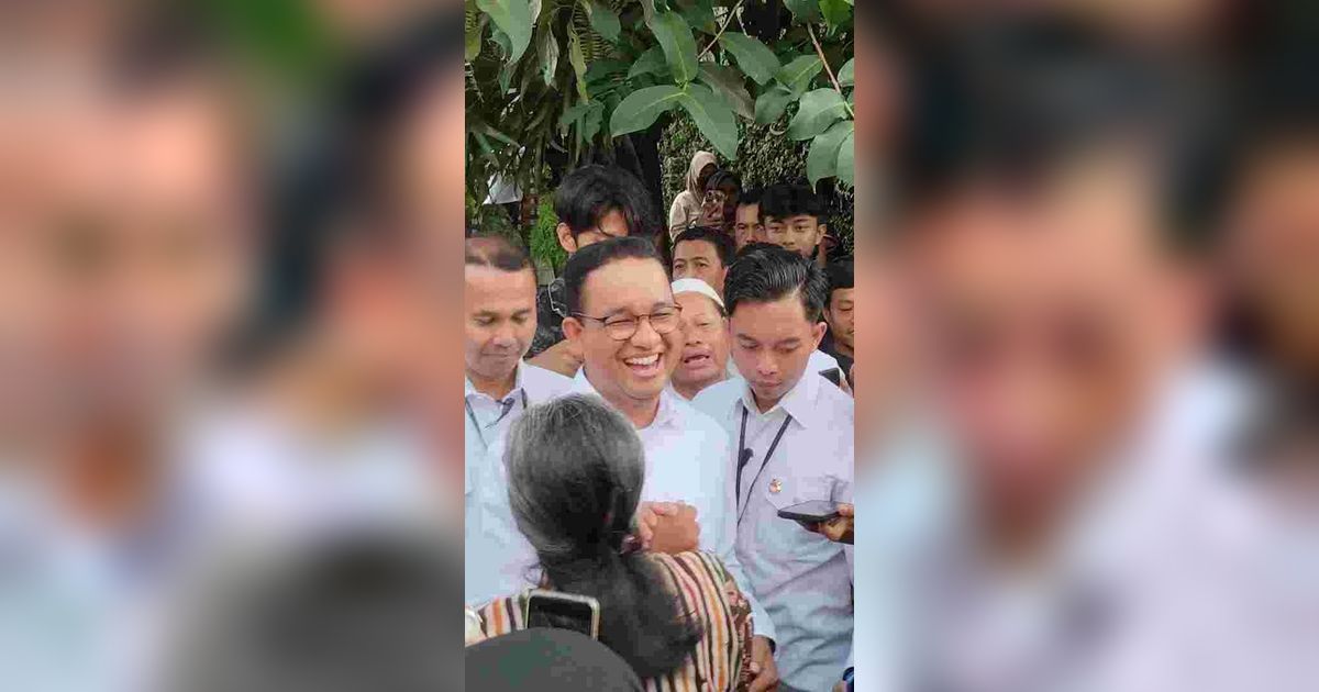 Senyum Lebar Anies Disemangati Tetangga Jelang Debat Pamungkas Pilpres 2024