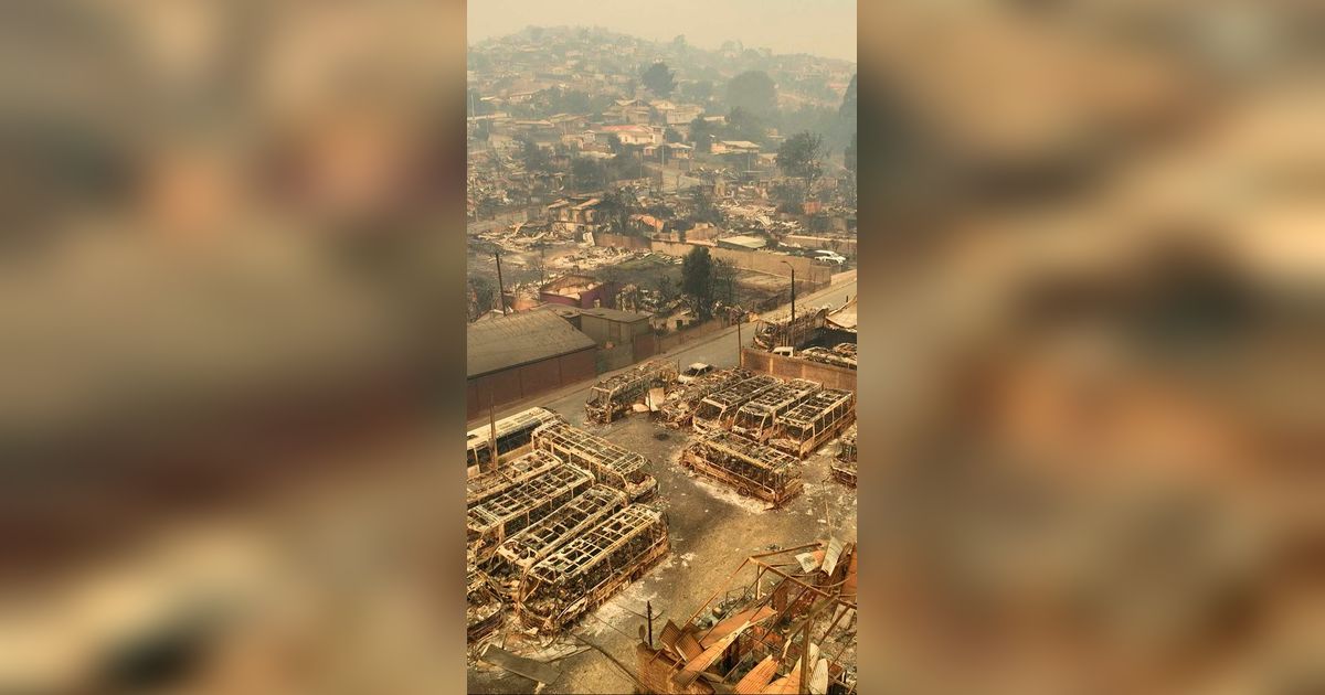 FOTO: Potret Kota di Chile Luluh Lantak Dilalap Kebakaran Hutan Dahsyat, 112 Orang Tewas