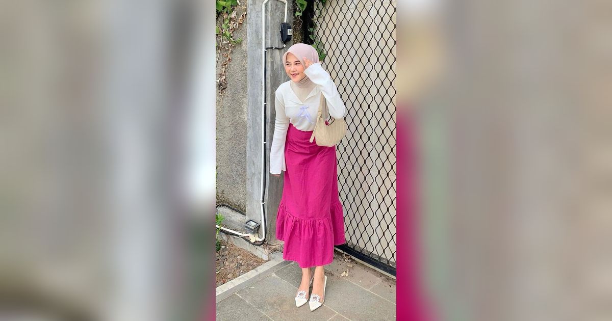 3 Inspirasi Hijab Look dengan Sentuhan Rok A-Line