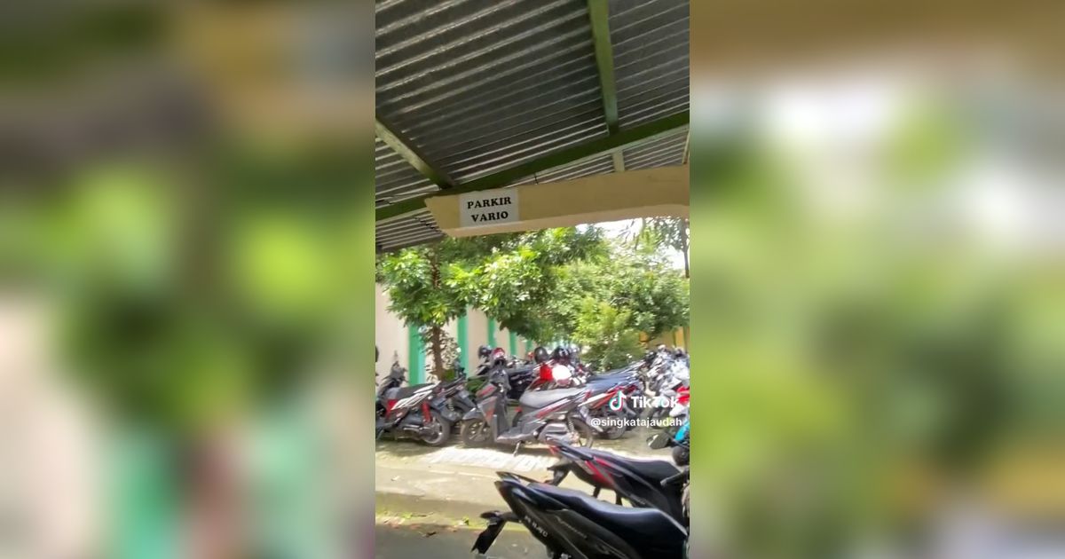 Parkiran Sekolah di Semarang Ini Dibagi Berdasarkan Jenis Motor, Curi Perhatian