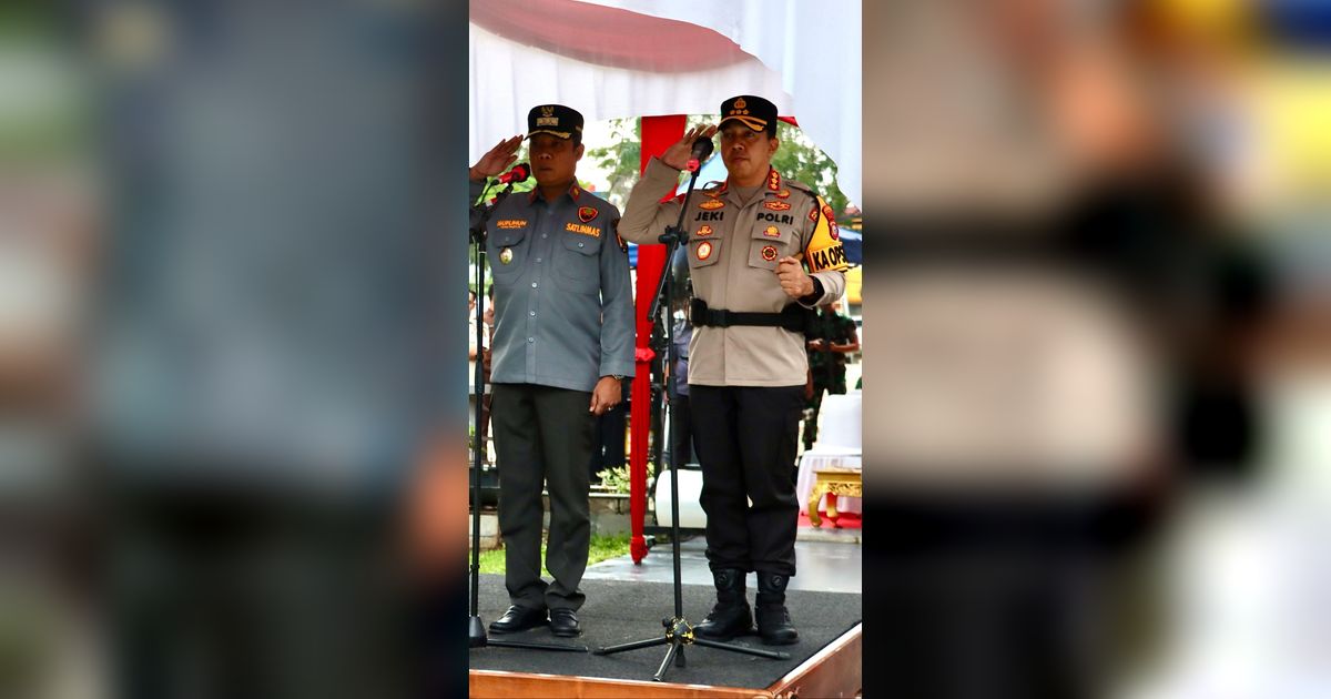 Satgas Linmas TNI-Polri Pekanbaru Apel Gelar Pasukan Demi Sukseskan Pemilu 2024