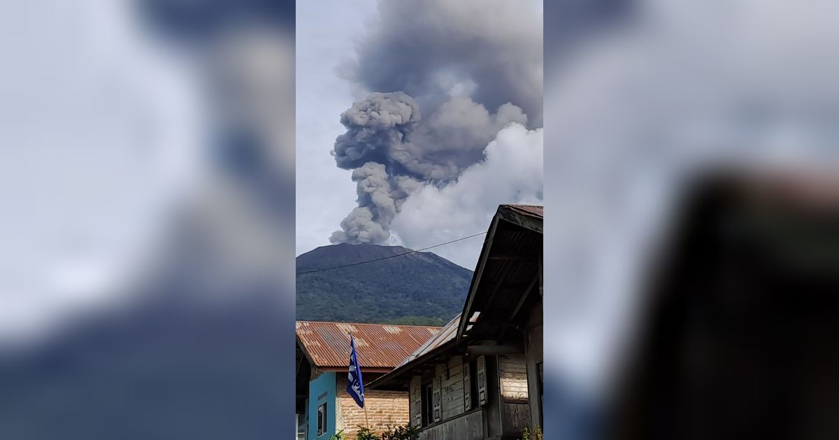 Gunung Marapi Kembali Erupsi Sore Ini, Lontarkan Abu Vulkanik Setinggi 1 Km