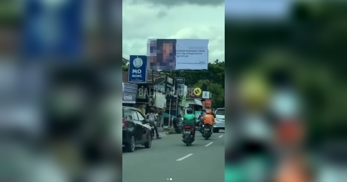 Pembalasan Wanita Mengaku Korban Selingkuh, Beri Selamat Untuk Kekasih di Billboard Pinggir Jalan