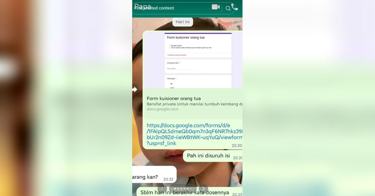 Wanita Ikut Tren Kirim Kuesioner Tentang Anak ke Orangtua, Jawaban Sang Ayah Bikin Banjir Air Mata