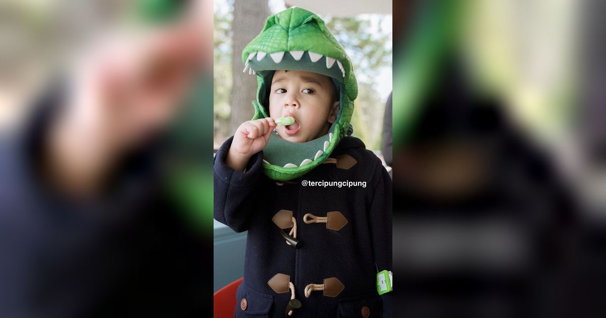 11 Potret OOTD Rayyanza 'Cipung' di Jepang Selalu Modis dengan Barang Branded, Pakai Topi Dinosaurus Gemas Abis