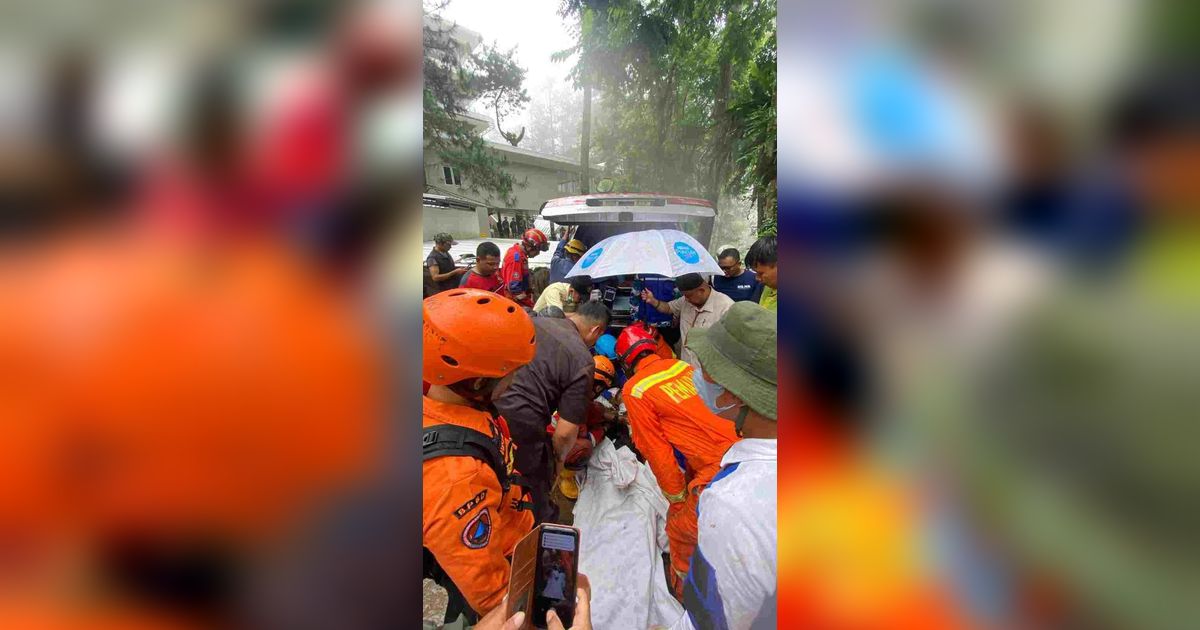 Dua Orang Tertimbun Longsor di Kawasan Wisata Puncak