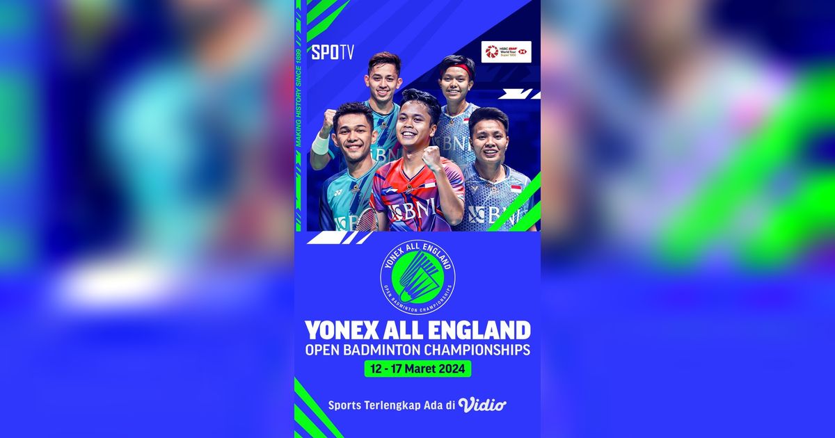 Tonton Live Streaming BWF All England Open 2024 di Vidio dan Cek Jadwalnya di Sini