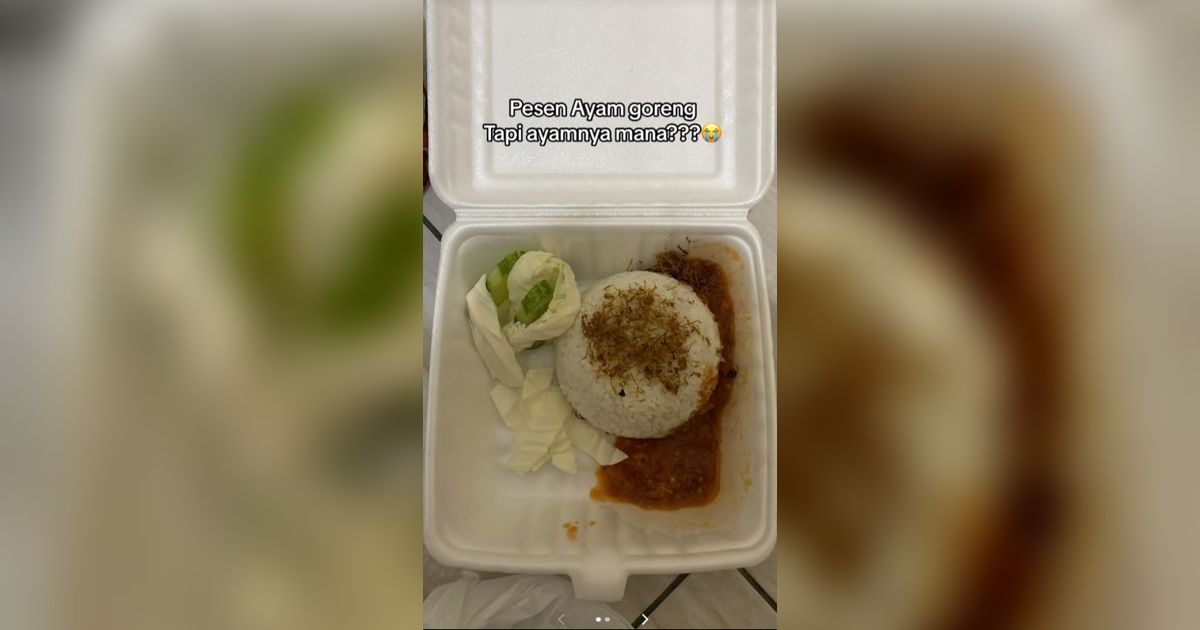 Momen Pesan Ayam Goreng yang Datang Cuma Nasi dan Sambal, Berujung Diantar Terpisah Bikin Ngakak