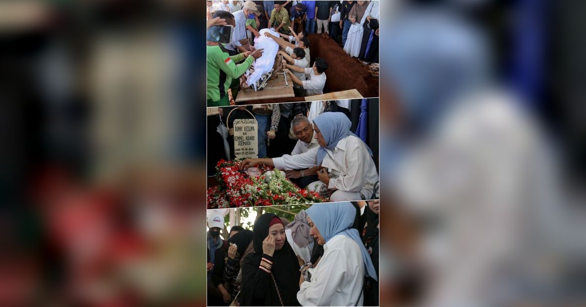 FOTO: Momen Pemakaman Donny Kesuma di TPU Tanah Kusir Diiringi Penuh Isak Tangis Keluarga