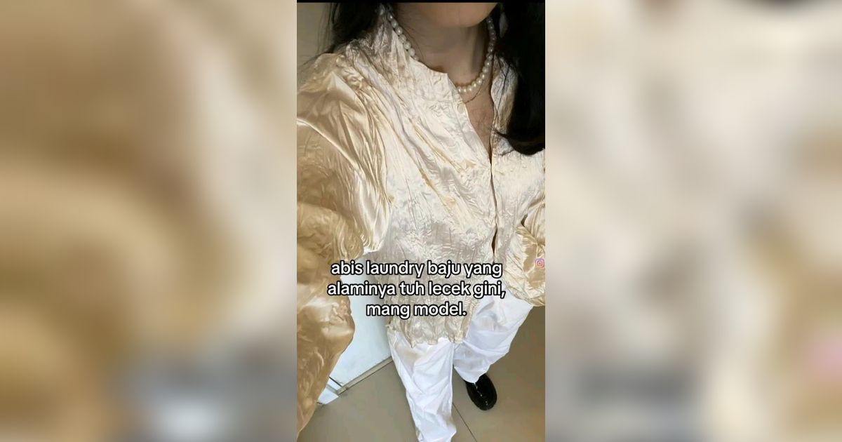 Ngakak tapi Kasihan! Cucikan Baju Crincle di Laundry, Baliknya Auto Jadi Baju Koko Saking Licinnya Disetrika