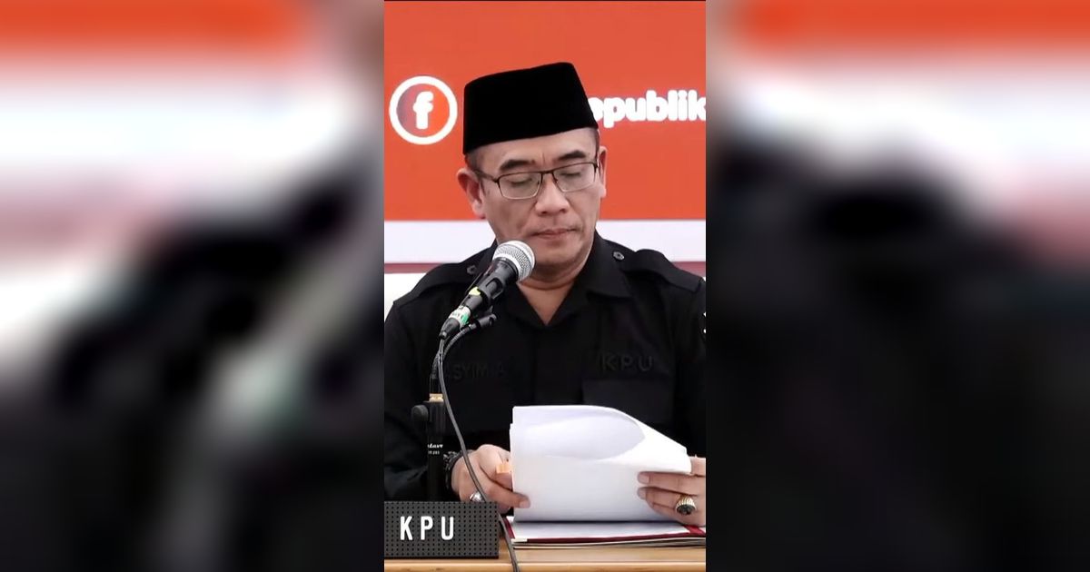 VIDEO: Suara Bergetar, Ketua KPU Tahan Tangis Bacakan Penetapan Hasil Pemilu 2024