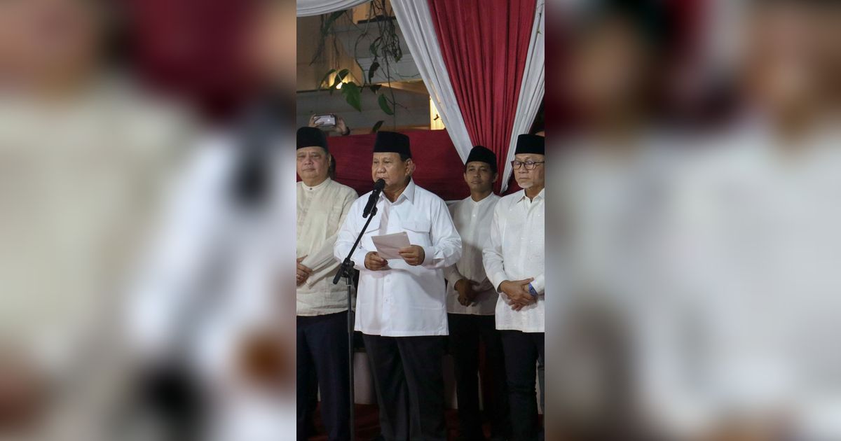 VIDEO: Bergetar Prabowo Pidato Kemenangan, Janji Jadi Presiden untuk Seluruh Rakyat Indonesia