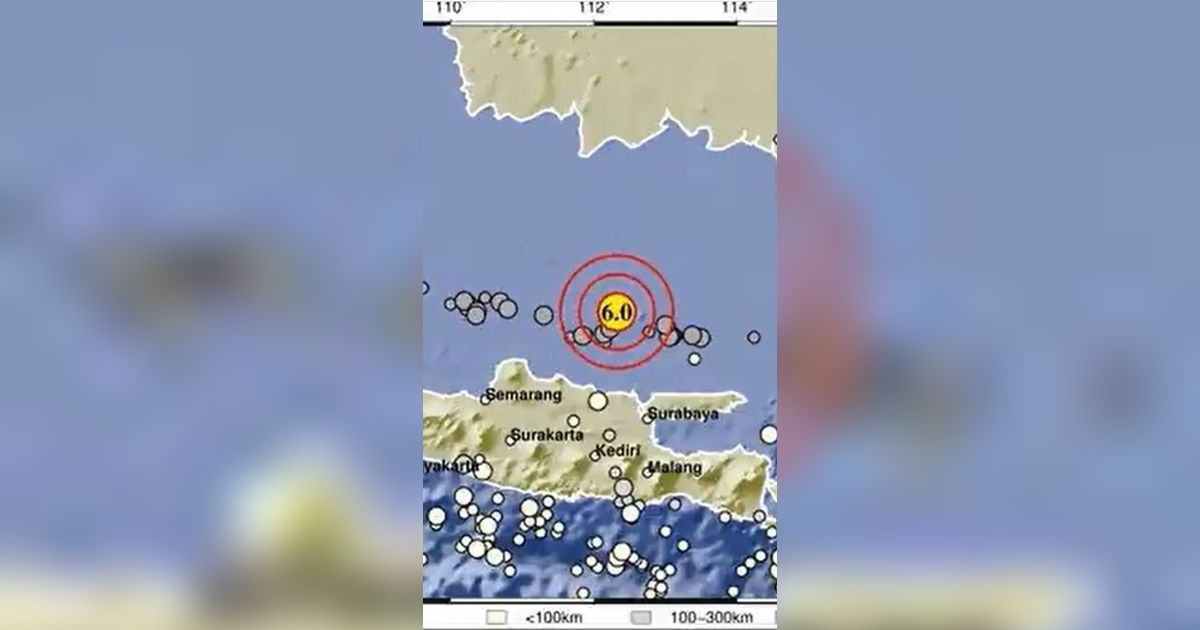 Gempa Magnitudo 6,0 Guncang Tuban, Warga Surabaya Rasakan Getaran Beberapa Detik