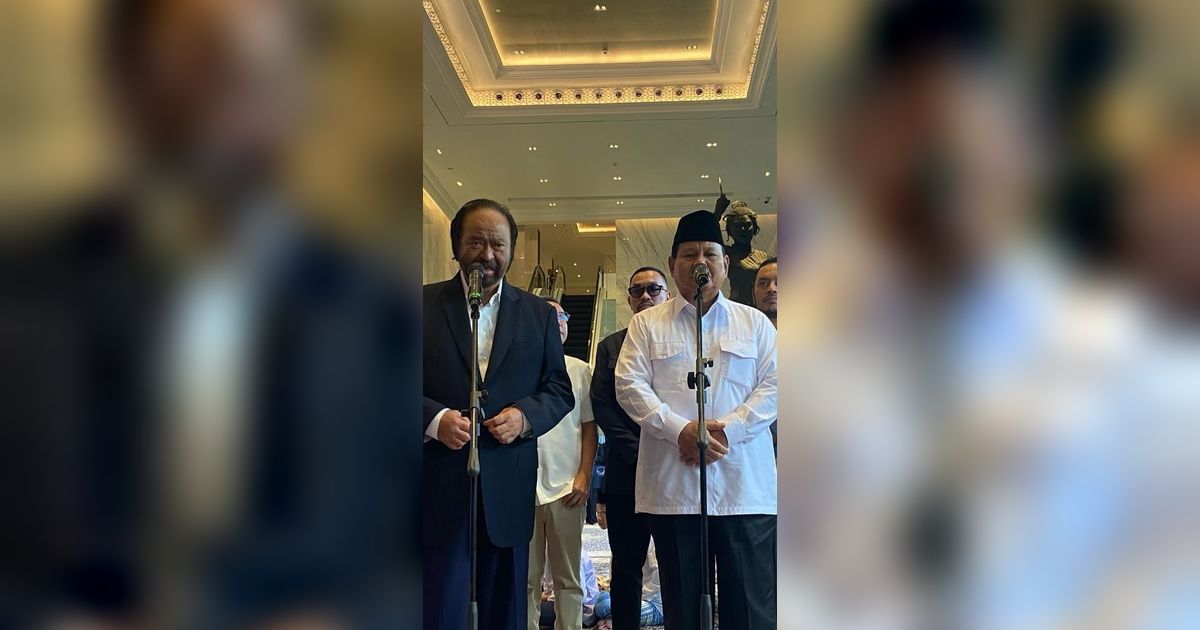 Surya Paloh Sapa Prabowo: Kami Kedatangan Presiden Terpilih