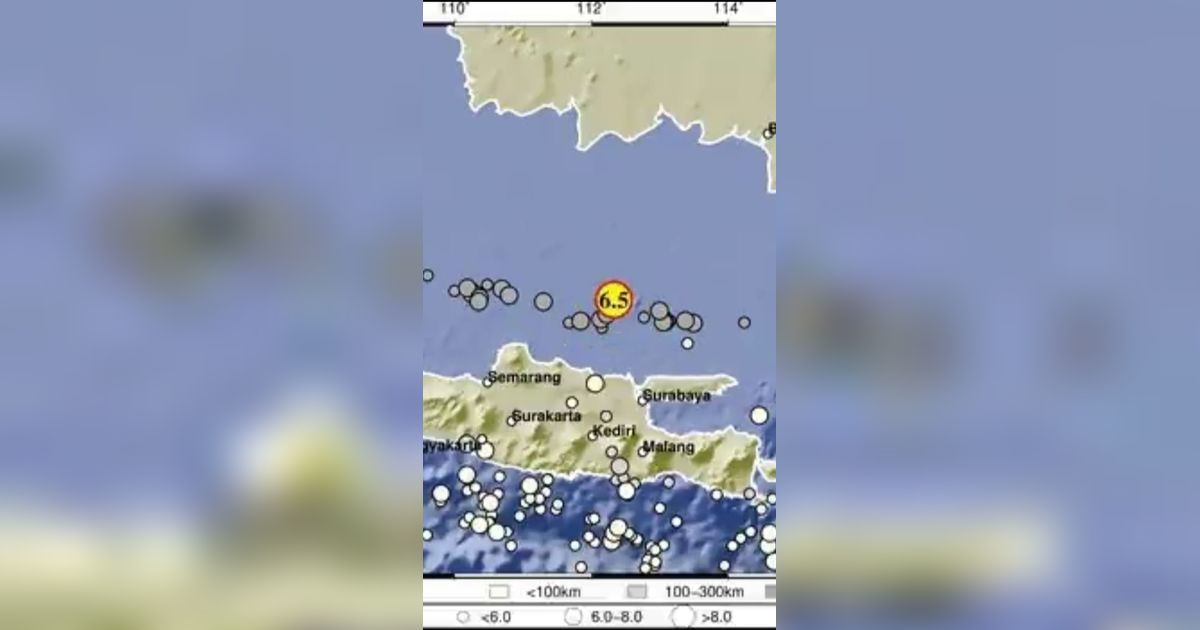 Tuban Kembali Diguncang Gempa, Kali Ini Magnitudo 6.5