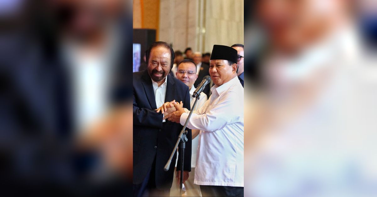 FOTO: Kemesraan Surya Paloh dan Prabowo Bertemu di Markas NasDem, Diwarnai Ucapan Selamat dan Ajakan Gabung Koalisi