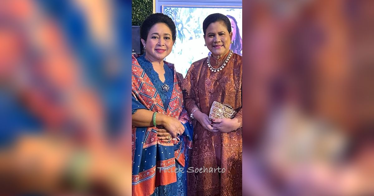 Titiek Soeharto Bertemu Iriana Jokowi di Kondangan, Potret Keduanya jadi Sorotan