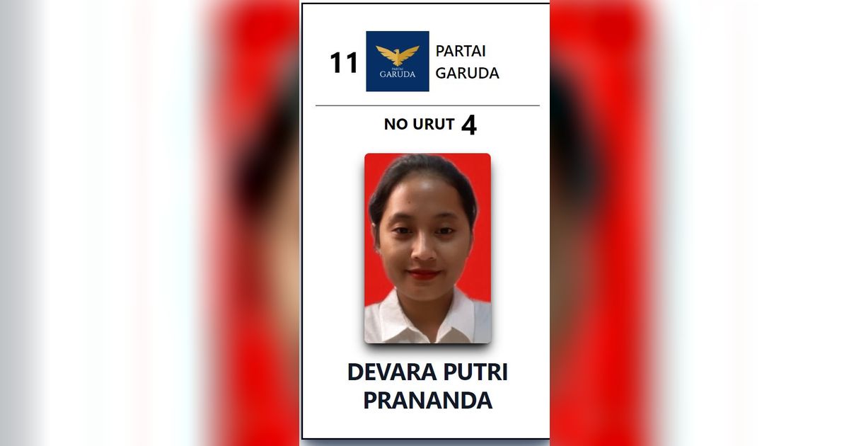 Intip Perolehan Suara Devara Caleg Partai Garuda yang Jadi Otak Pembunuhan Berencana dengan Motif Cinta Segitiga