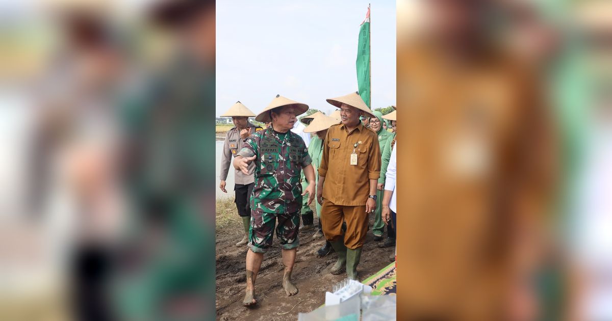 Saat Jenderal Bintang Dua Lepas Sepatu Turun ke Sawah Demi Antisipasi Krisis Pangan di Jatim