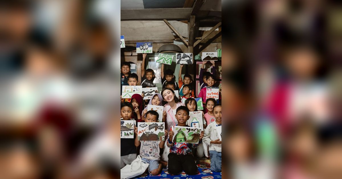 Potret Febby Rastanty Rayakan Ultah ke-28 Bersama Anak-anak di Kampung Pemulung, Bikin Terenyuh