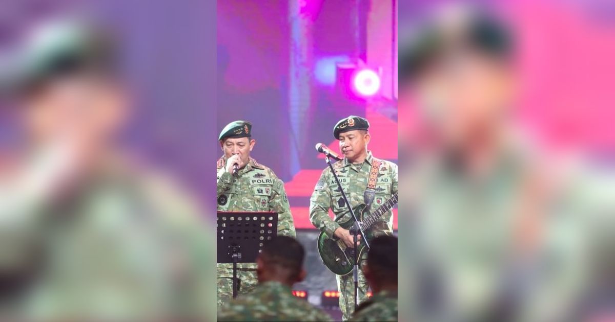 Panglima TNI & Pangkostrad Beraksi Lagi di Panggung, Anak Band Banget Kini Bareng Kapolri