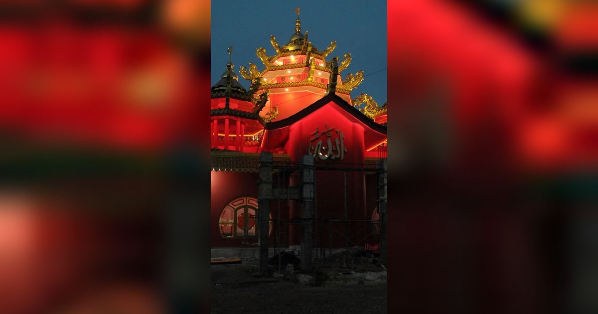 FOTO: Unik dan Megah, Yuk! Intip Pembangunan Masjid Tjia Kang Hoo dalam Arsitektur China di Pekayon