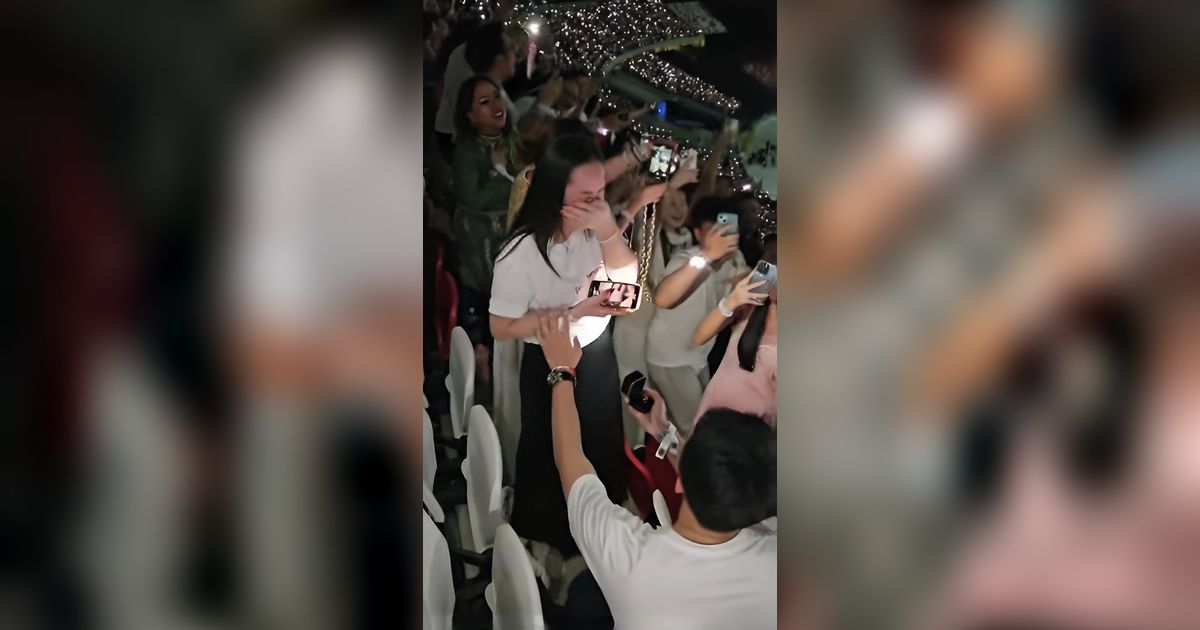 Momen Romantis Wanita Dilamar Kekasih saat Konser Taylor Swift, Bikin Netizen Iri!