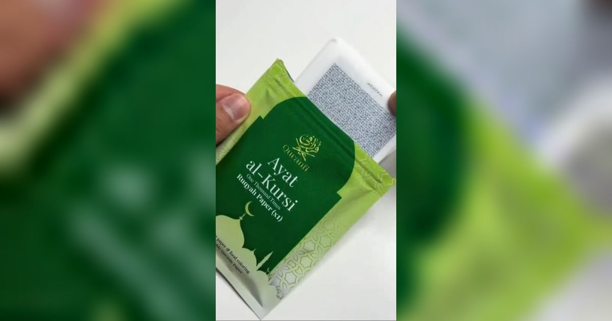 Viral Ayat Kursi Sachet, Diklaim Buat Ruqyah Mandiri, Netizen: 'Jadi Syirik Gak Sih?'