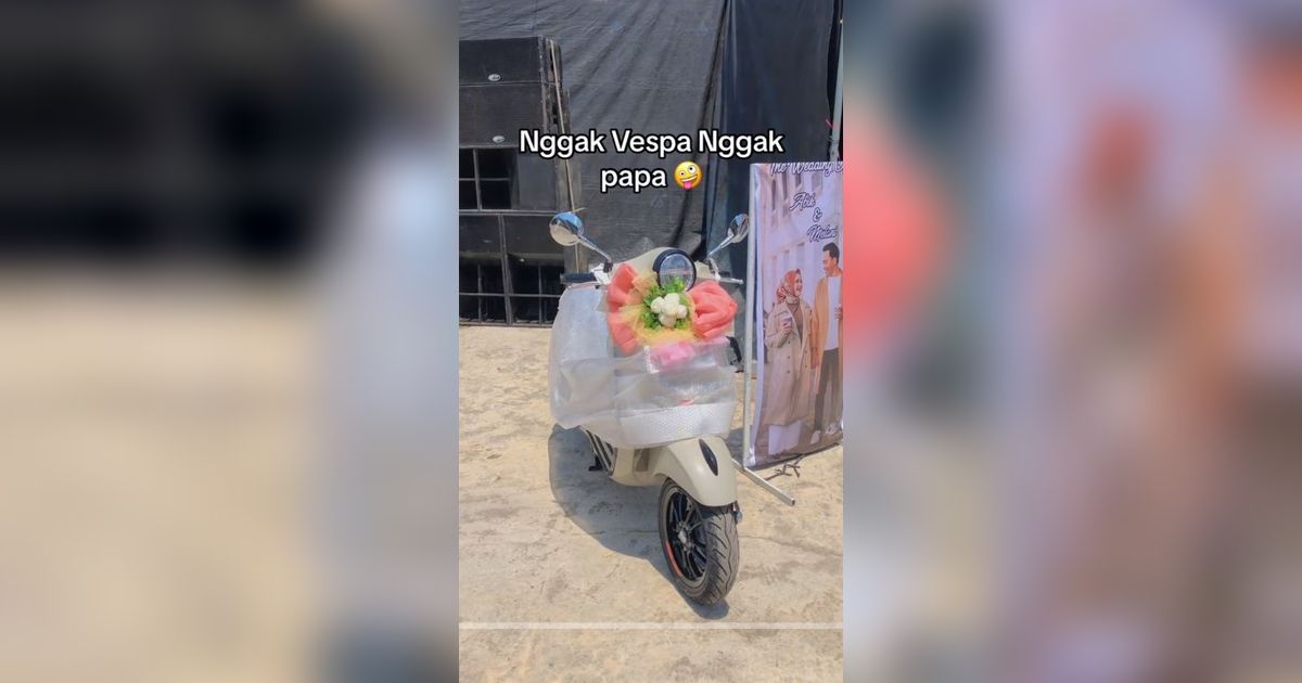 Viral Seserahan Mewah Nikahan di Pati, Vespa Matic Hingga Perabotan, Serasa Pindah Rumah