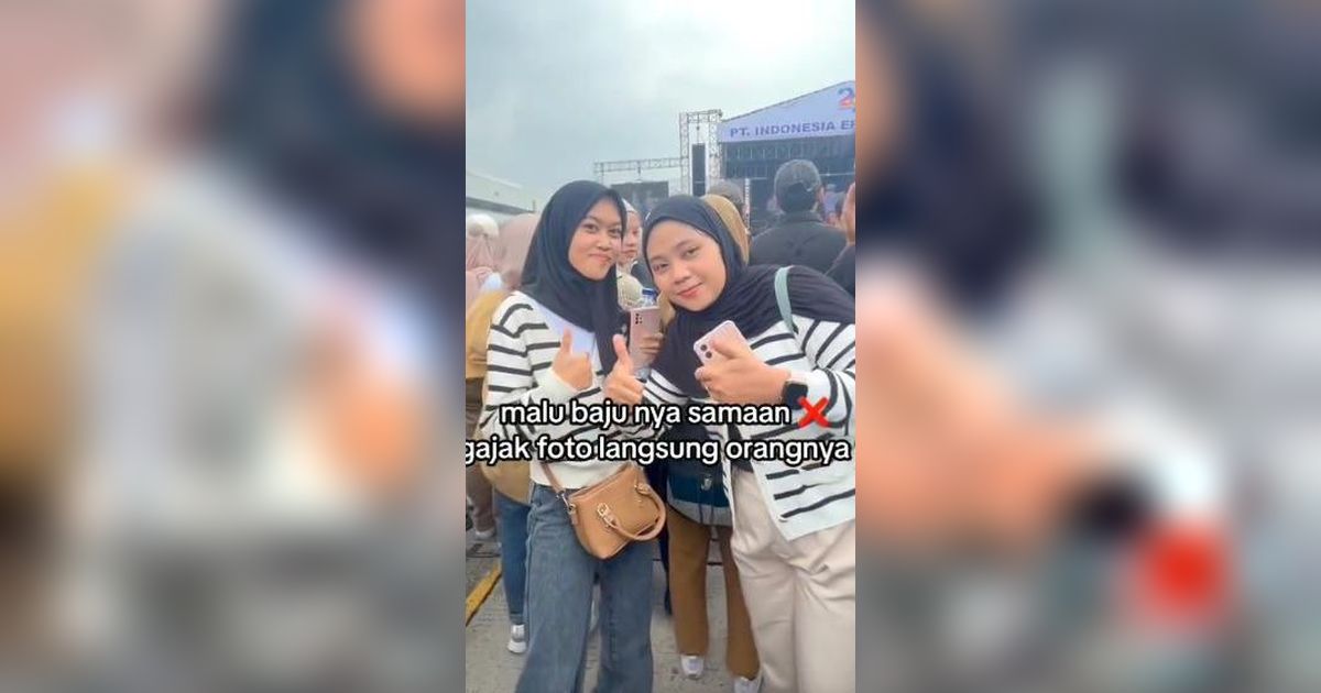 Kadung Malu Datang Konser Baju Samaan, Penonton Konser Ajak `Kembarannya` Selfie Bareng