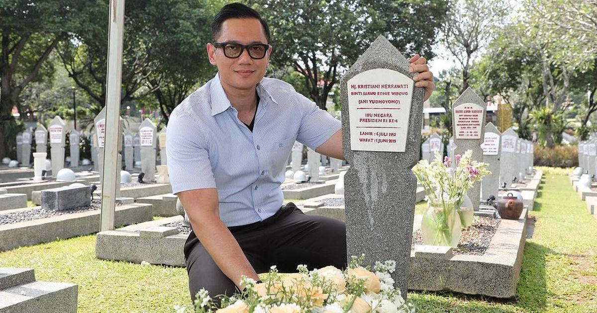 Kata-Kata Menyentuh AHY Ziarah ke Makam Ibu Ani, Singgung Jalan Hidup dan Restu Memo