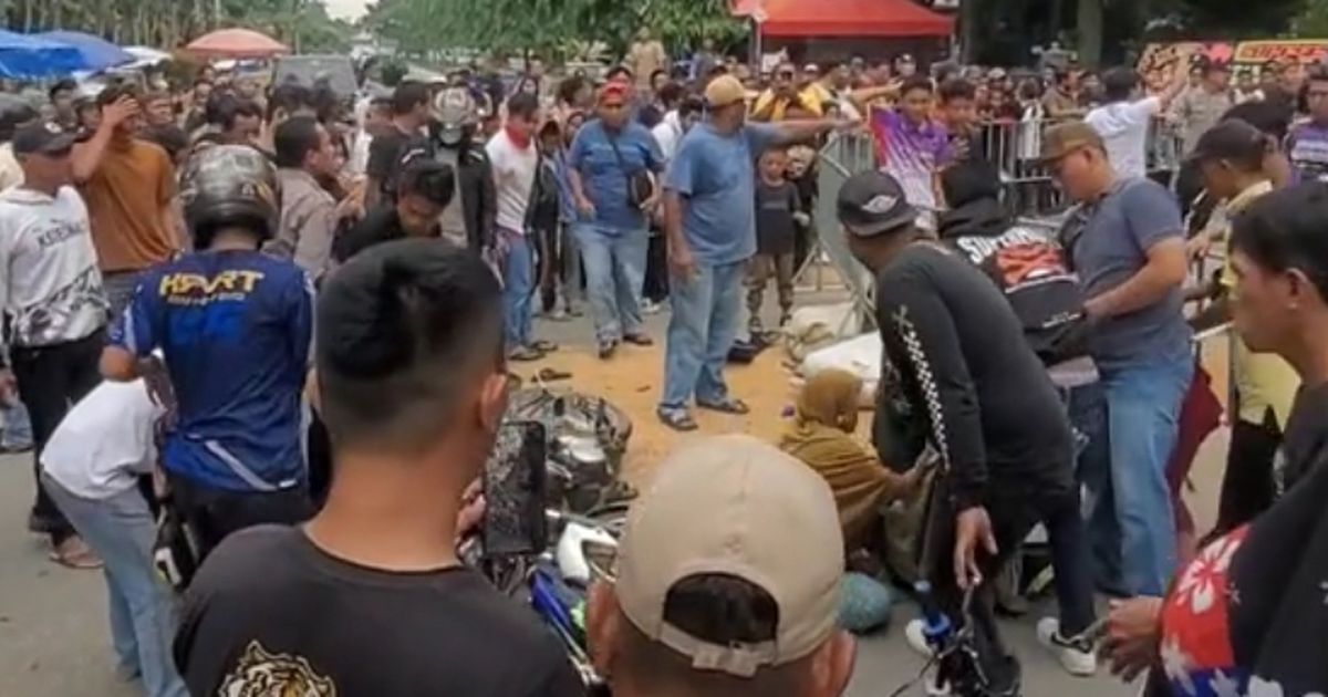 Viral Pembalap Motor Tabrak Penonton di Lubuk Pakam, 6 Orang Luka-luka