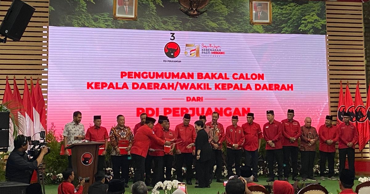 PDIP Resmi Umumkan 13 Calon Gubernur-Calon Wakil Gubenur di Pilkada 2024, Ini Daftarnya