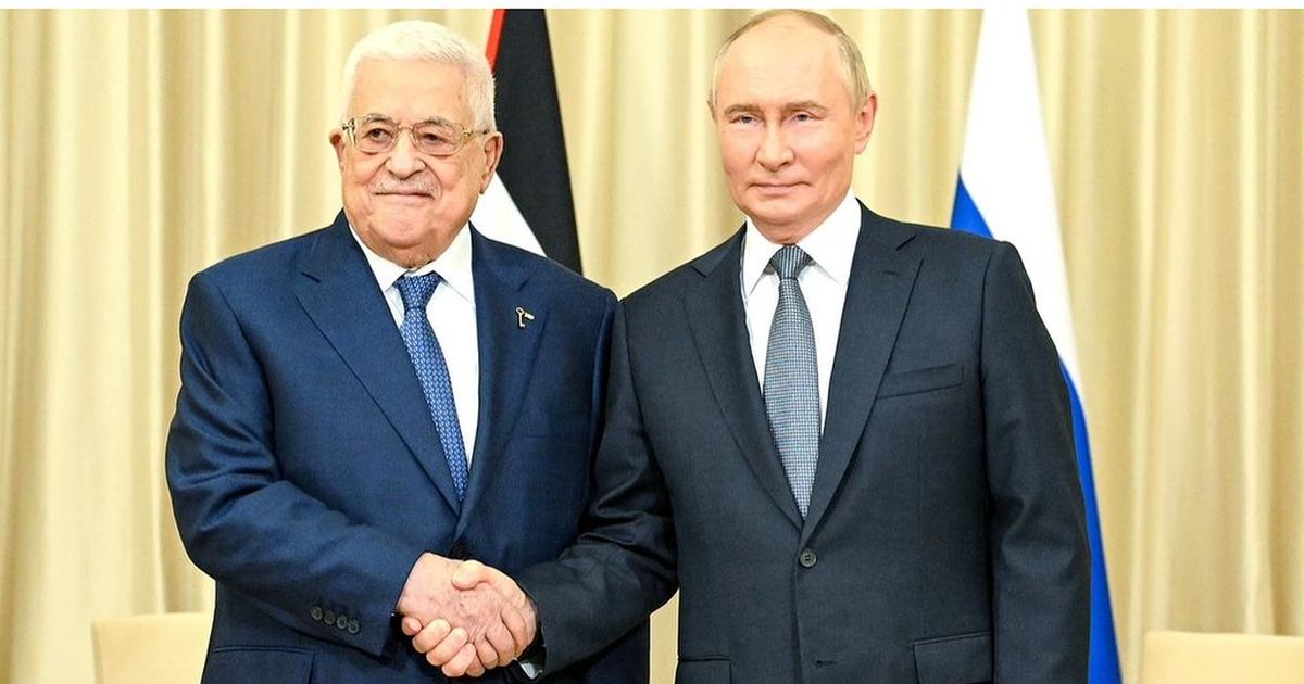 Vladimir Putin Peluk Hangat Presiden Palestina, Rasakan Sakit Mendalam Banyak Anak & Wanita Jadi Korban