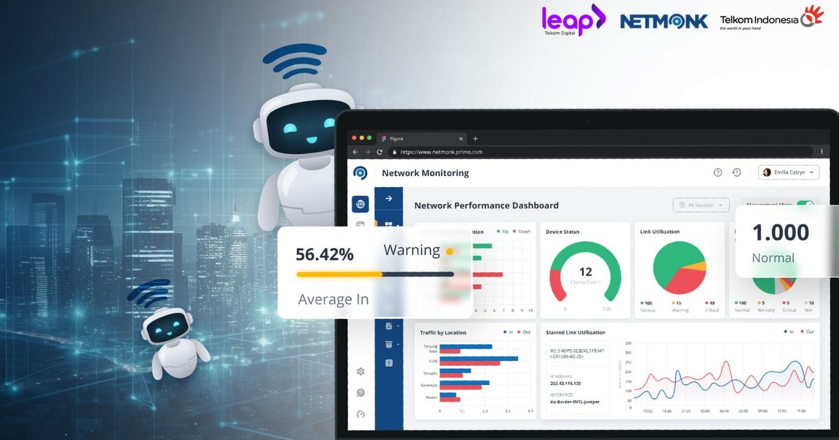 Telkom Sematkan AI pada Layanan Netmonk, Kini Monitoring Jaringan Semakin Canggih