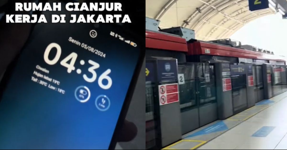 Naik Bis hingga LRT, Perjalanan Pria Berangkat Kerja dari Cianjur ke Jakarta Ini Curi Perhatian