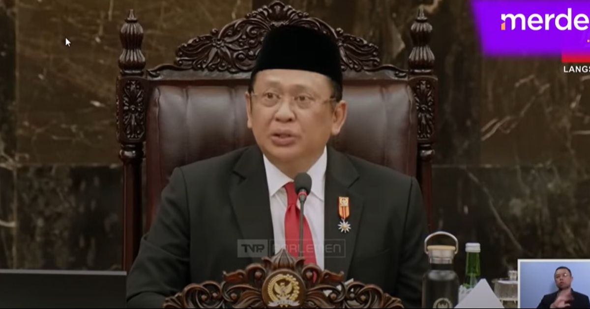 VIDEO: Depan Jokowi, Ketua MPR Bamsoet Cari Bahlil saat Sapa Ketum Parpol di Sidang Tahunan