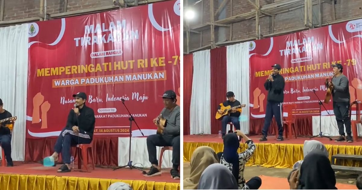 Momen Duta Sheila On 7 Nyanyi di Malam Tirakatan Desa di Jogja, Sederhana Pakai Jaket dan Celana Training