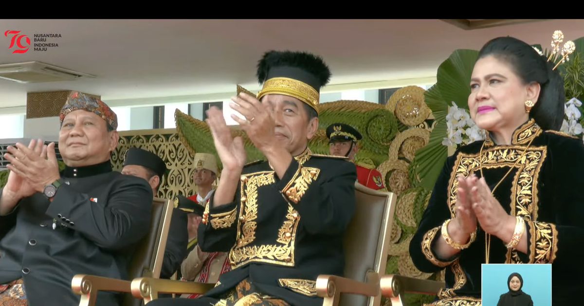 Jokowi dan Prabowo Duduk Berdampingan Saat Upacara HUT ke-79 RI di IKN