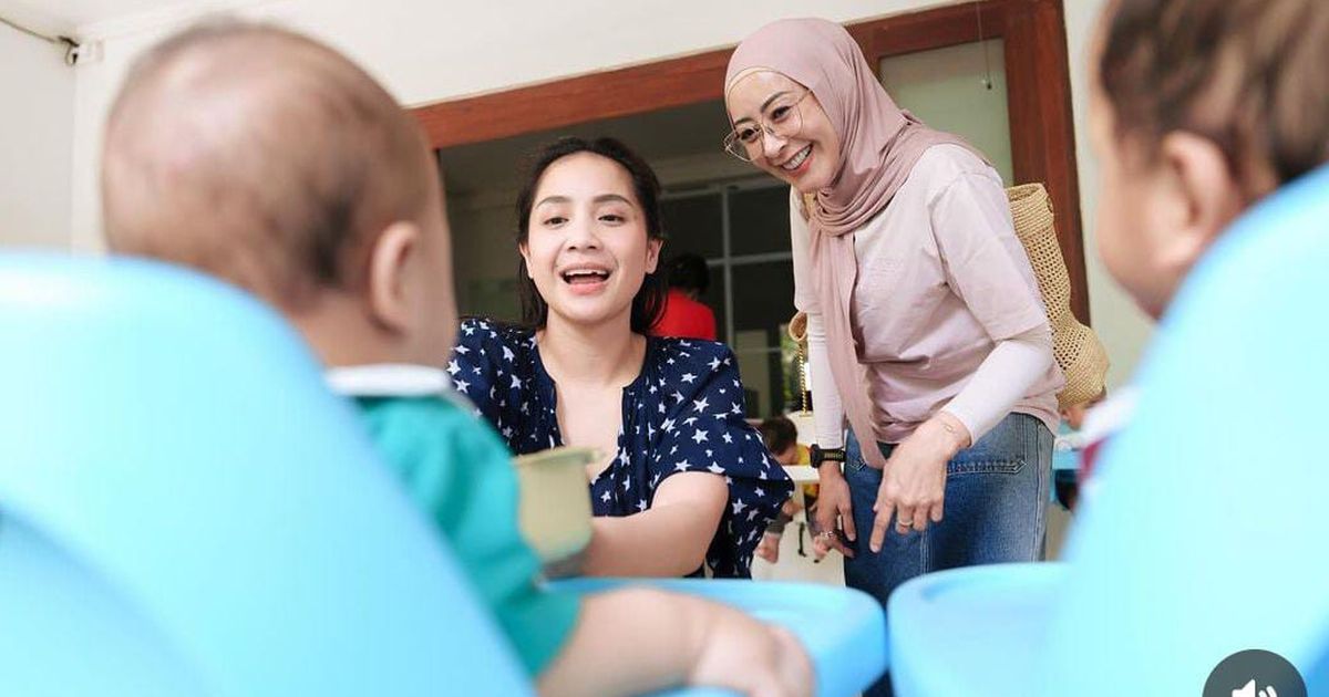 Potret Nagita Slavina Berkunjung ke Sebuah Yayasan di Bali, Senyum Bahagia saat Gendong & Suapi Bayi-bayi