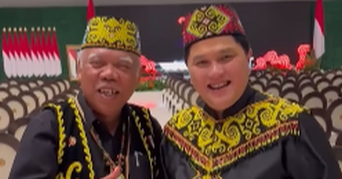 Tahun Ini Duduk di IKN 'LDR', Ternyata Ada Juga Momen Pak Bas Usil Cek Baju Erick Thohir