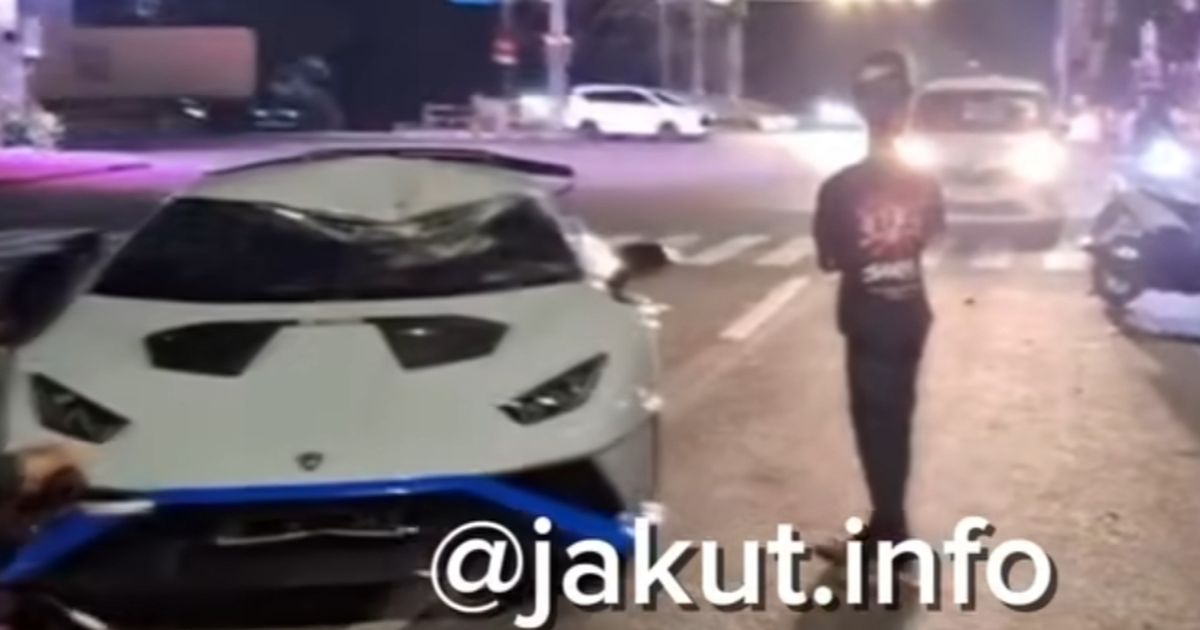 Lamborghini Huracan Tabrak Pemulung hingga Tewas di Jakarta Utara