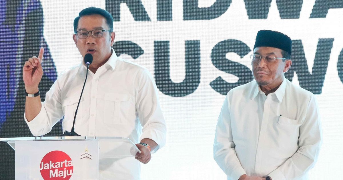 Ridwan Kamil Jelaskan Alasan Suswono Dipilih jadi Bakal Cawagub Jakarta