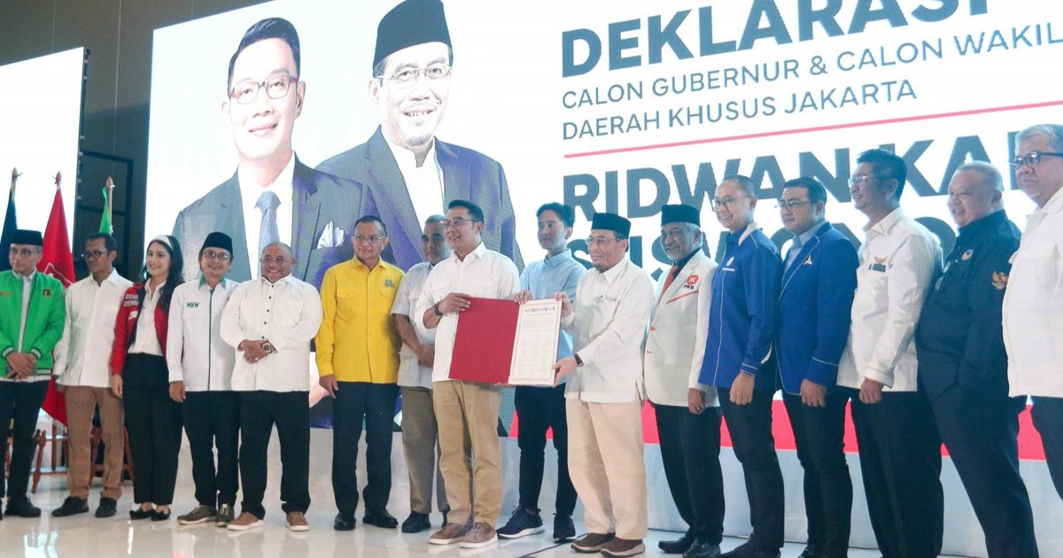 VIDEO: Total 12 Parpol Dukung Ridwan Kamil-Suswono di Pilkada Jakarta, Minus PDI Perjuangan